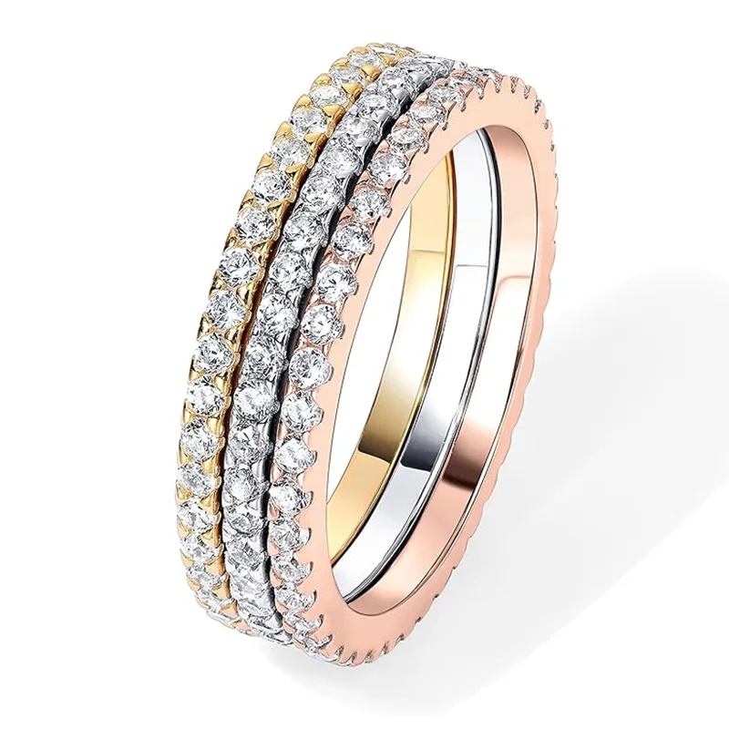 Diamantring för mode för kvinnor