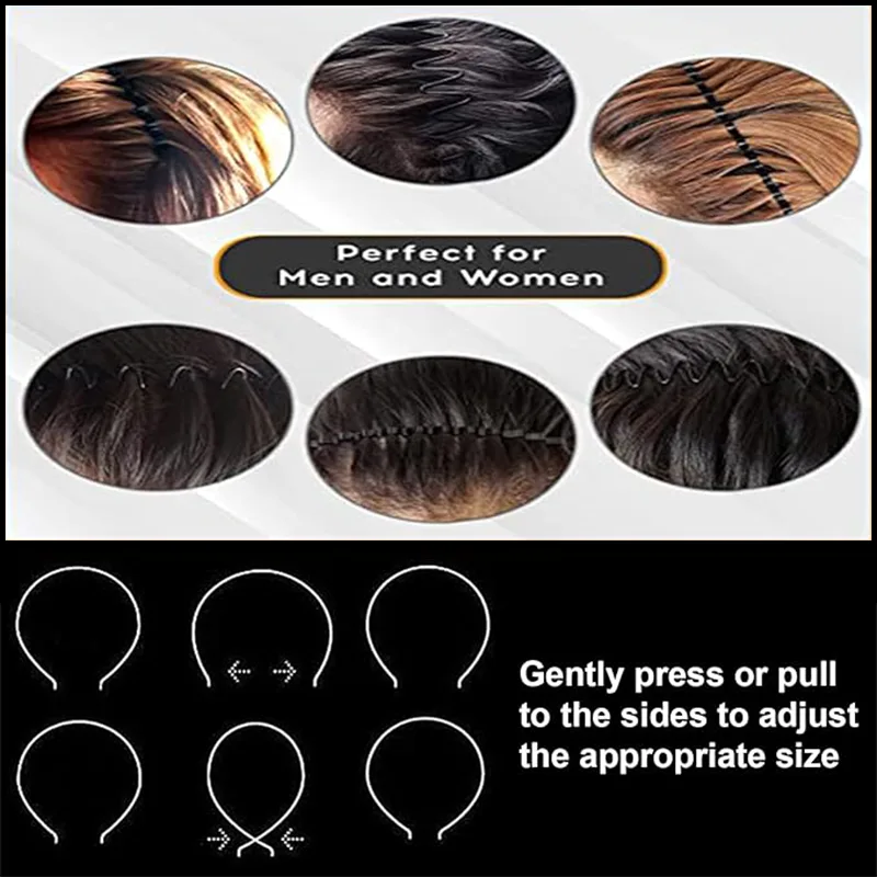 Suitable Curly Metal Headbands